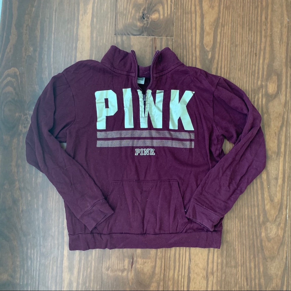 SOLD - PINK Victoria’s Secret 1/4 Zip